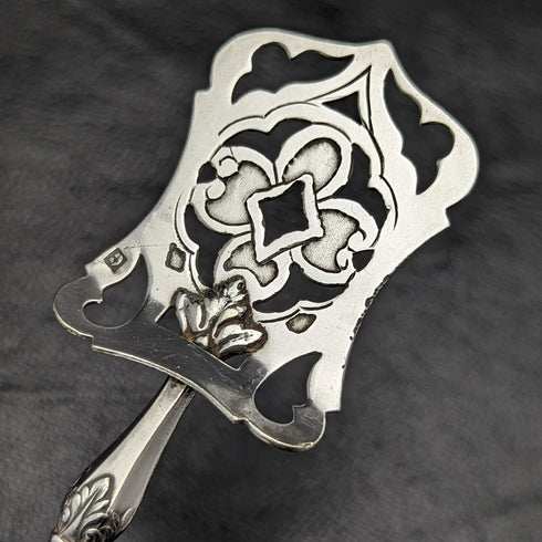 French antique sterling silver handle hors d'oeuvre cutlery set in case